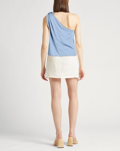 Woman Top Blue Size 6 Viscose, Polyamide