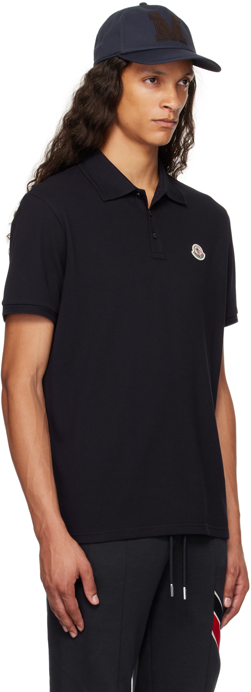 Moncler Navy Logo Patch Polo