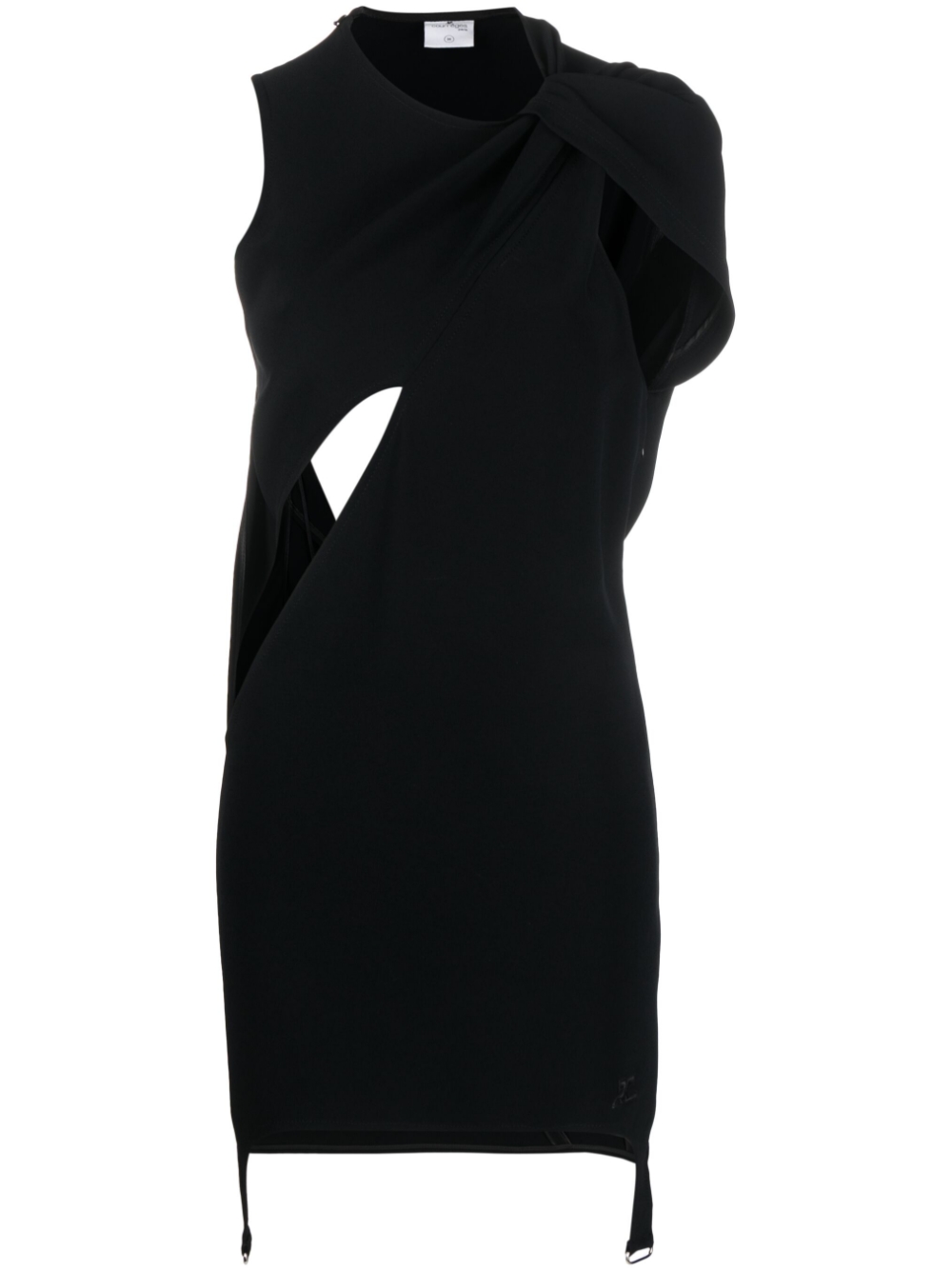 Heritage crepe twist minidress - Black