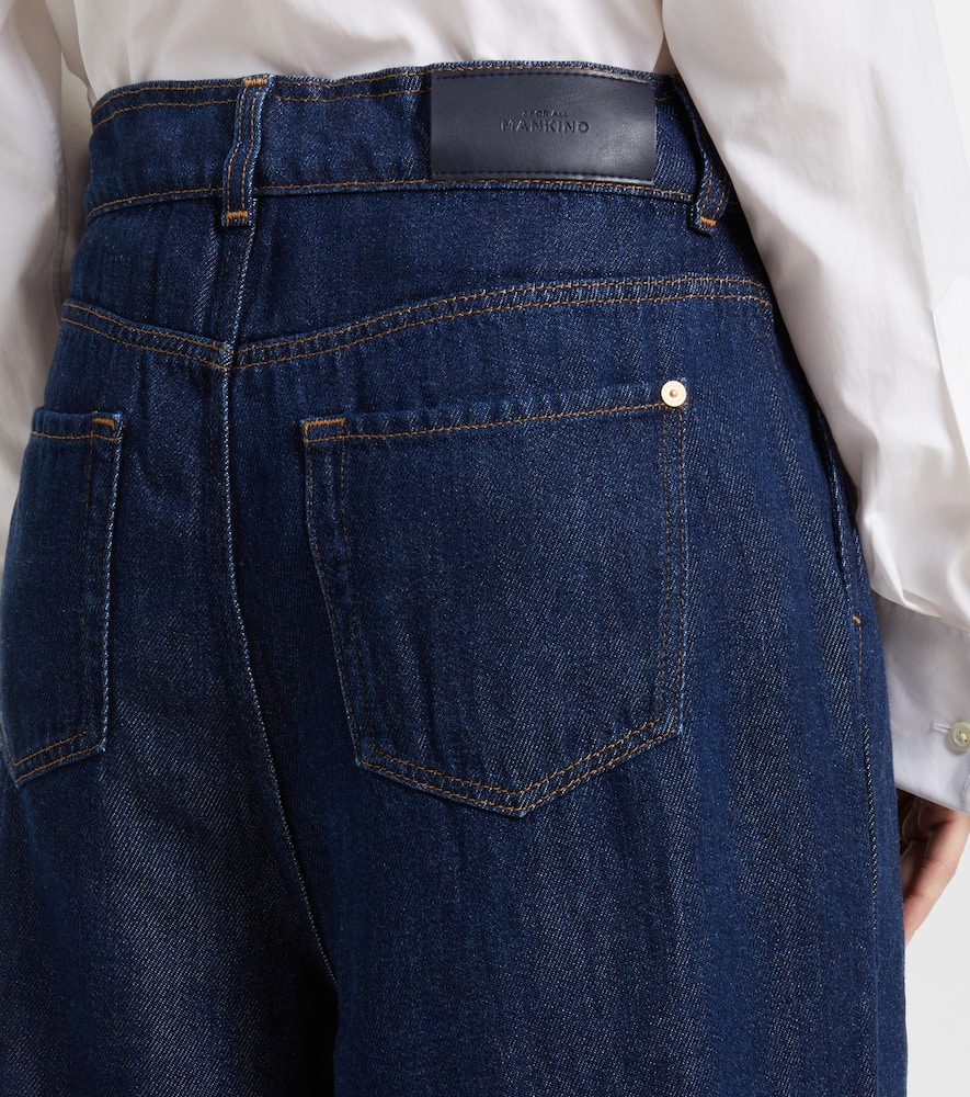 Denim Lustre wide-leg jeans