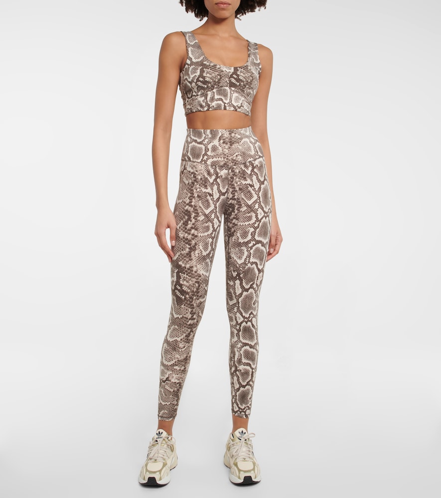 Varley Let's Go High snake-print leggings