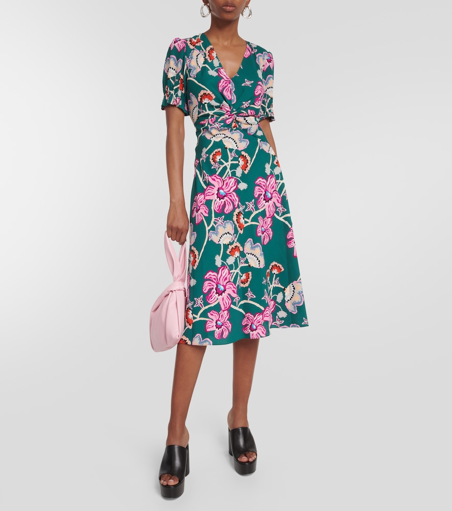 Anaba floral crêpe midi dress