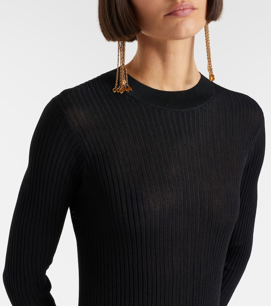 Roanne knitted lamé maxi dress