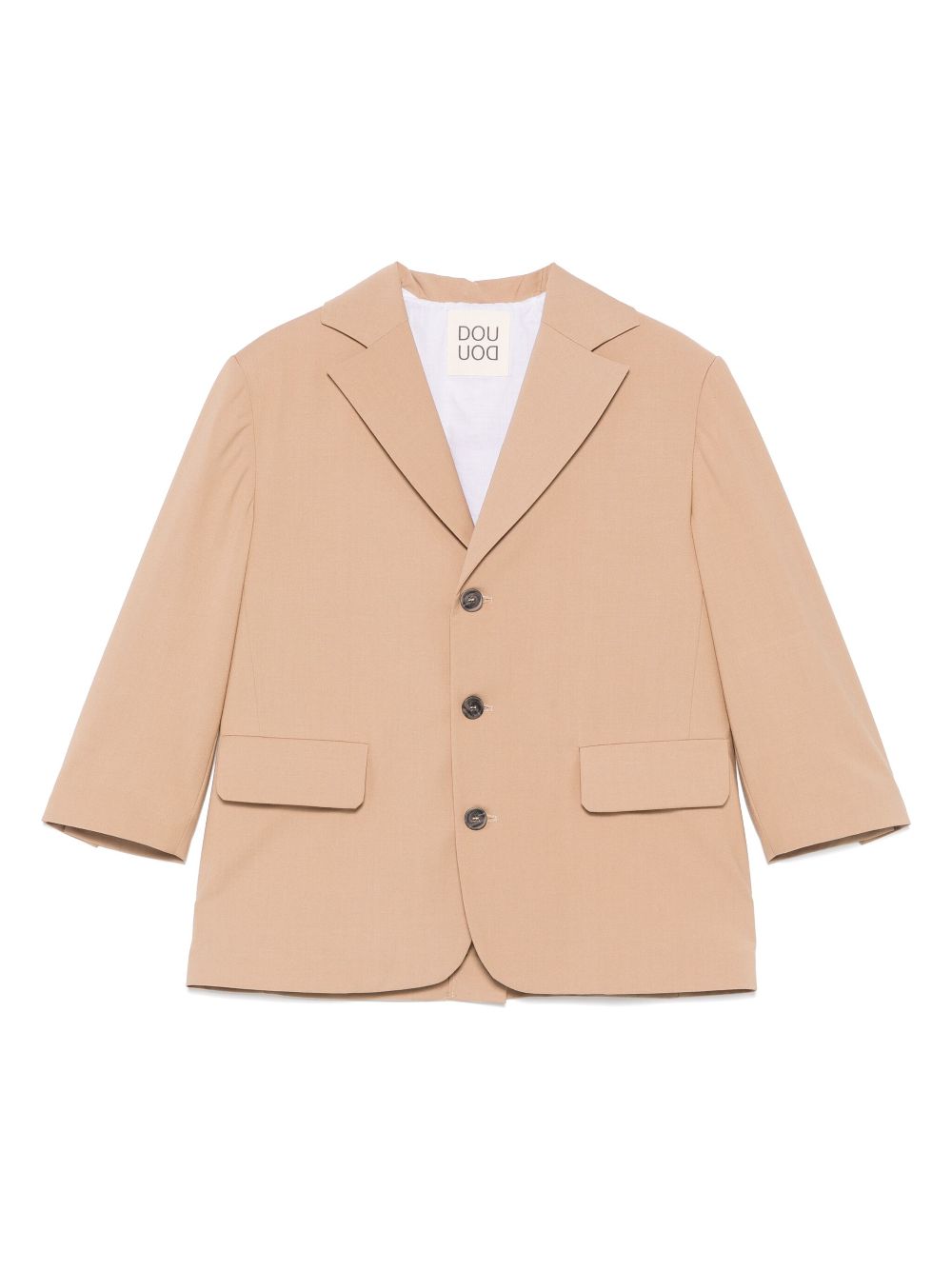 Single-breasted blazer - Neutrals