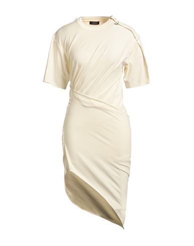 Woman Midi dress Ivory Size 6 Cotton, Elastane