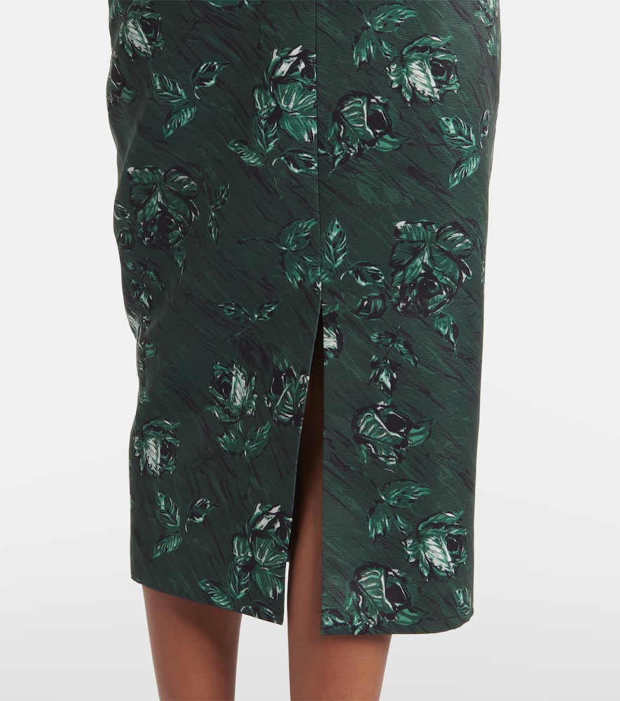 Lorelei floral taffeta faille pencil skirt