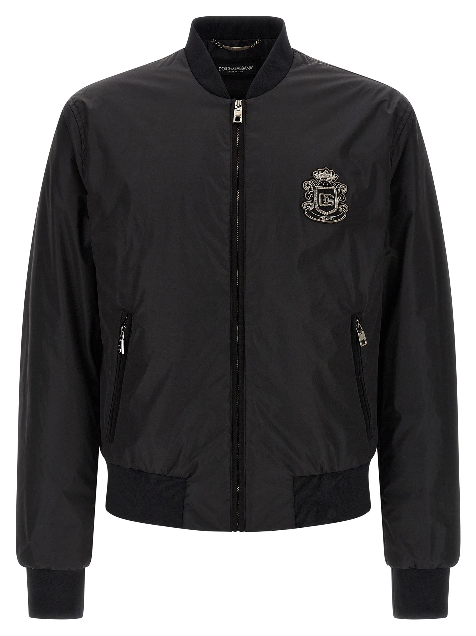 Technical Polyamide Bomber Jacket — Black
