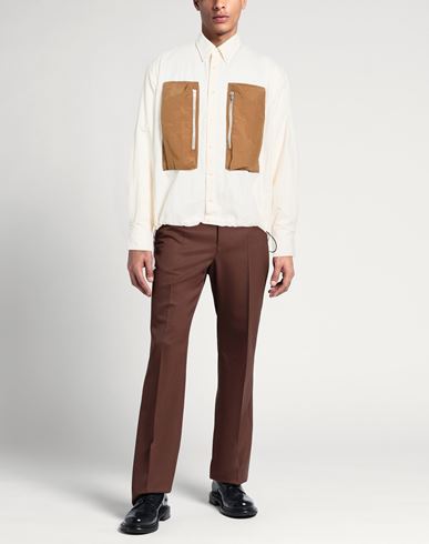 Man Shirt Cream Size L Polyamide