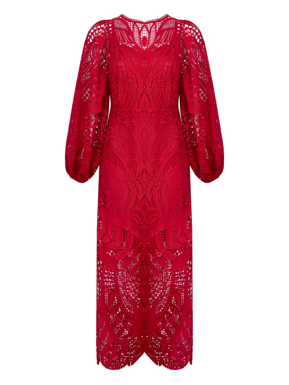 Nature midi dress - Red