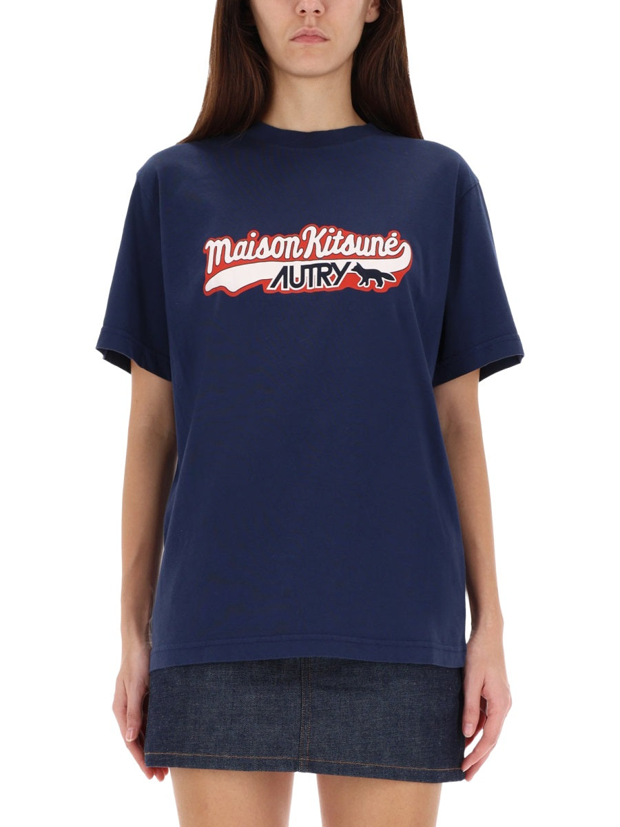 Autry X Maison Kitsuné Unisex Logo T-Shirt - FW25 Edition