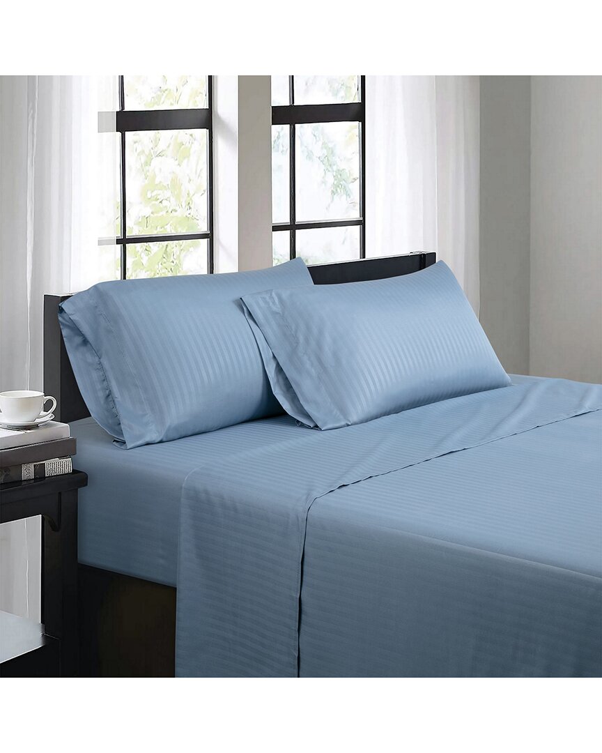 1500 Thread Count Damask Stripe 4pc Sheet Set
