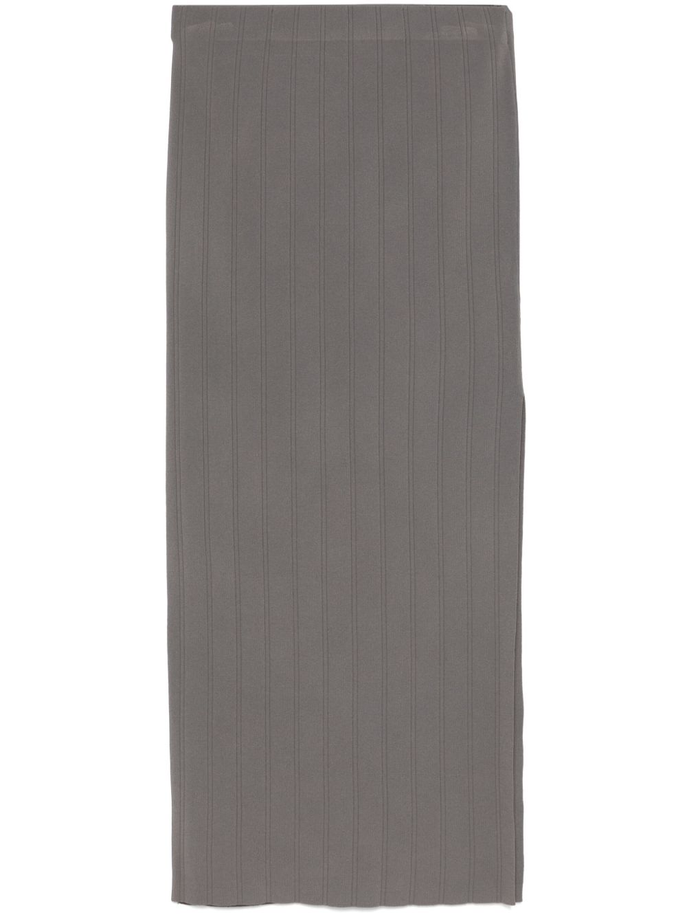 Ribbed midi skirt - Grey