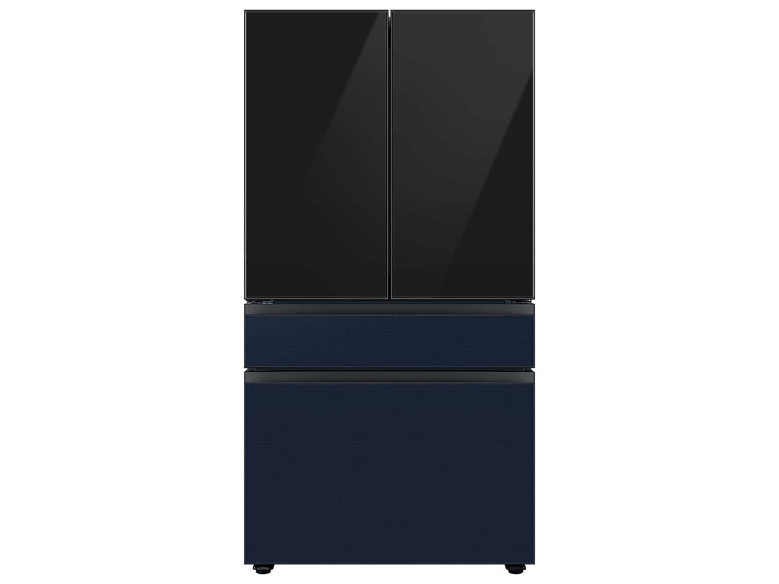 Bespoke 4-Door French Door Refrigerator Panel in Charcoal Glass - Top Panel(RA-F18DU433/AA)