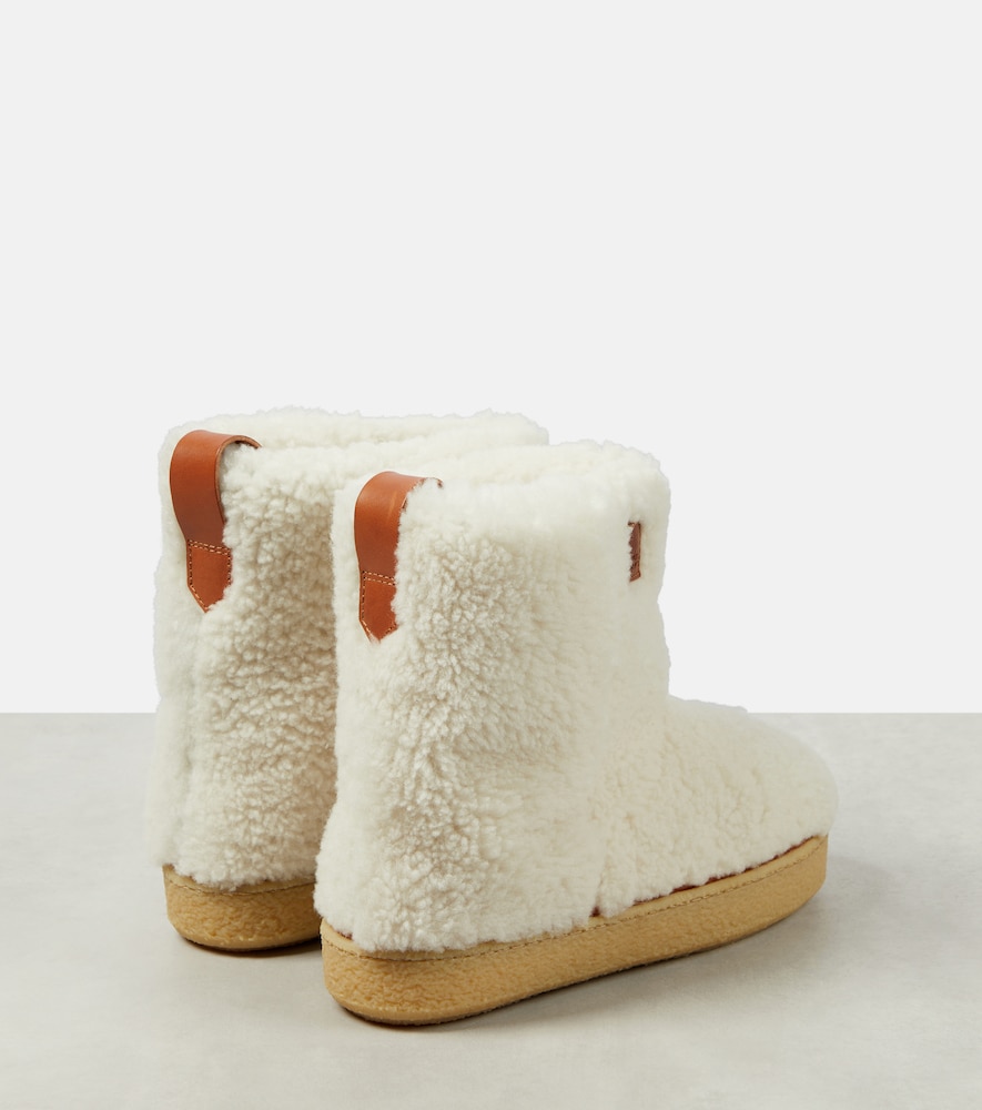 Frieze shearling ankle boots