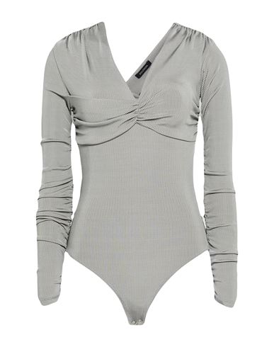 Woman Bodysuit Grey Size L Viscose, Polyamide, Elastane