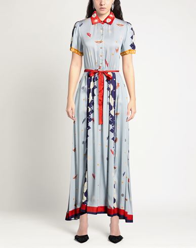 Woman Maxi dress Sky blue Size L Viscose, EcoVero viscose