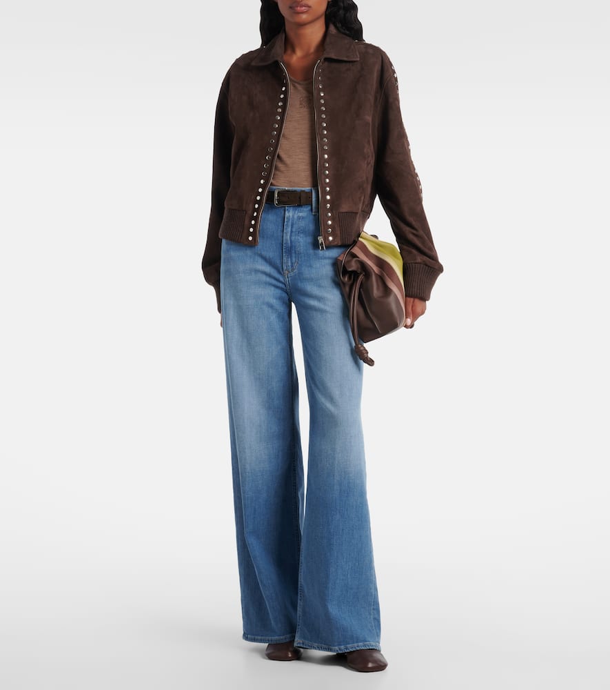 Lyra Long high-rise wide-leg jeans