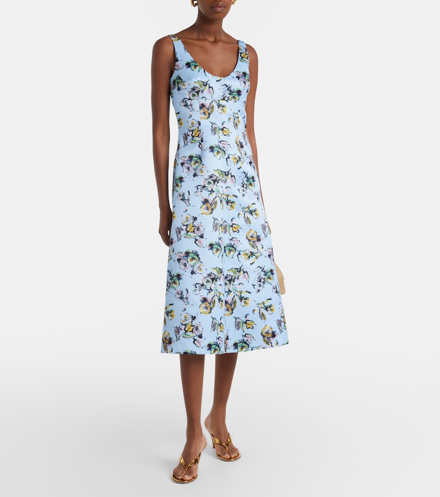Abella floral satin cocktail dress