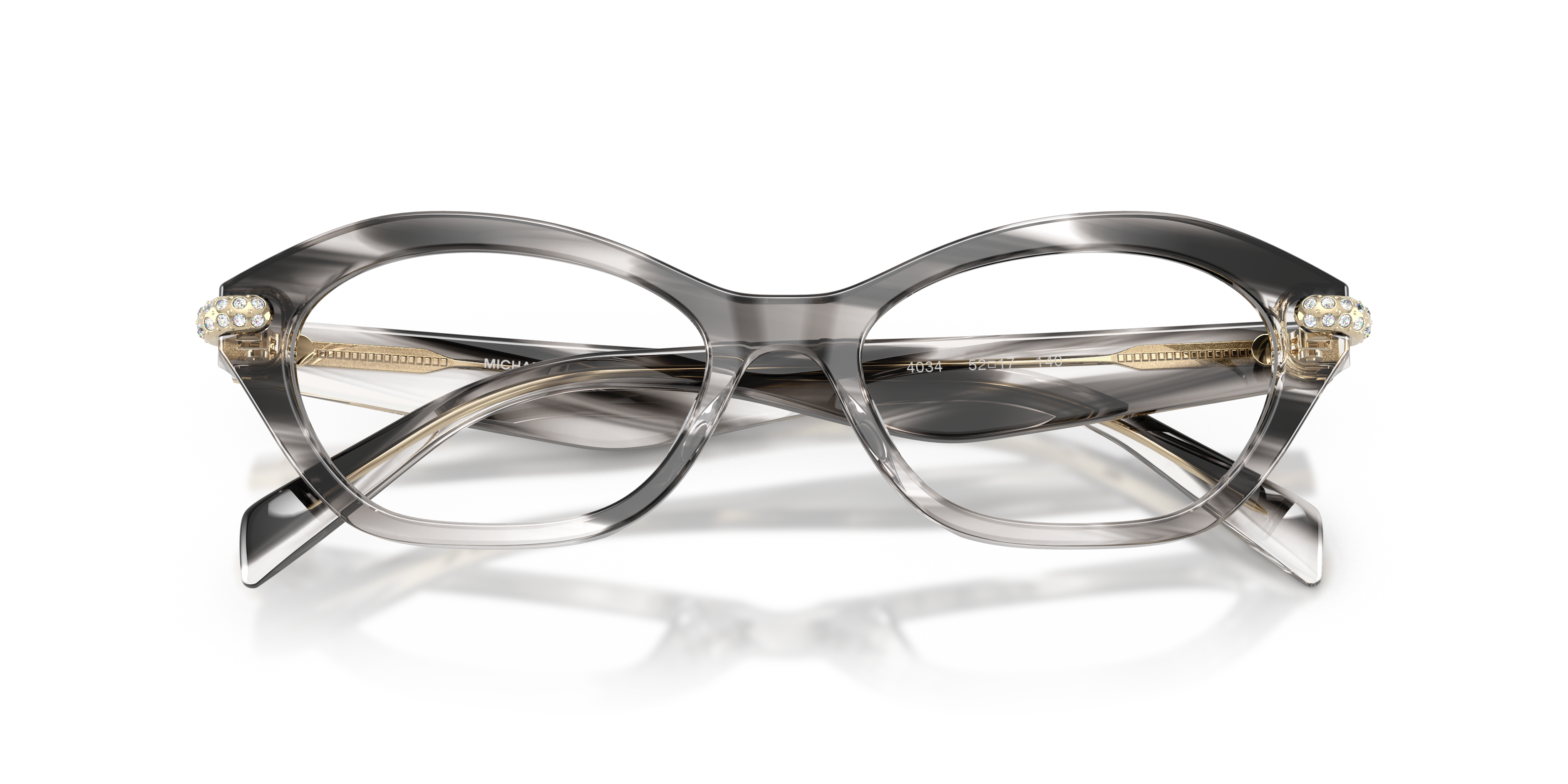 Michael Kors Mujer Michael Kors MK4186BU SAINT LUCIA 4034 Monturas ópticas Acetato Negro Transparente Redonda Norma