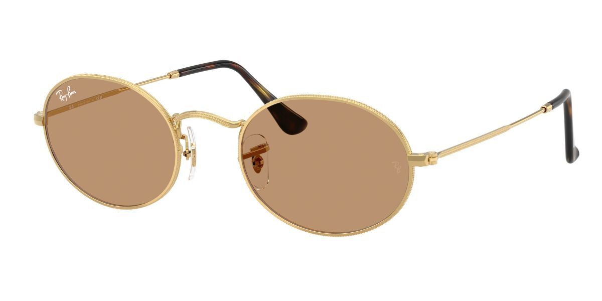 Ray-Ban RB3547 Oval 001/53 Men's Sunglasses Gold Size 51