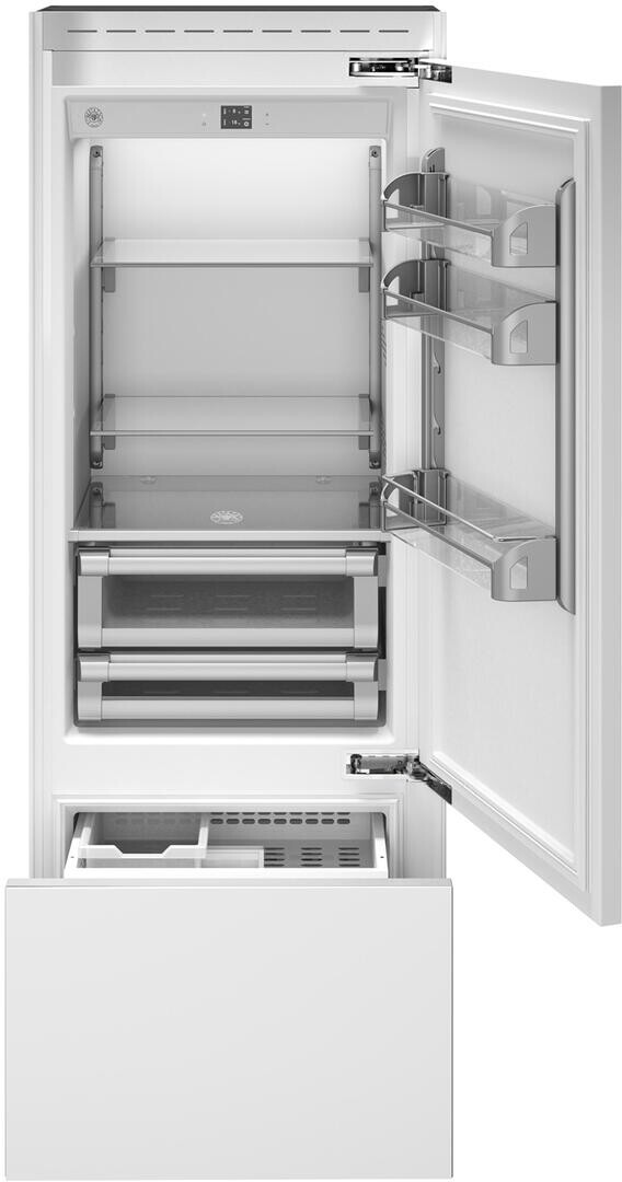 Bertazzoni 30 Inch 30" Built In Bottom Freezer Refrigerator REF30BMBIPRT