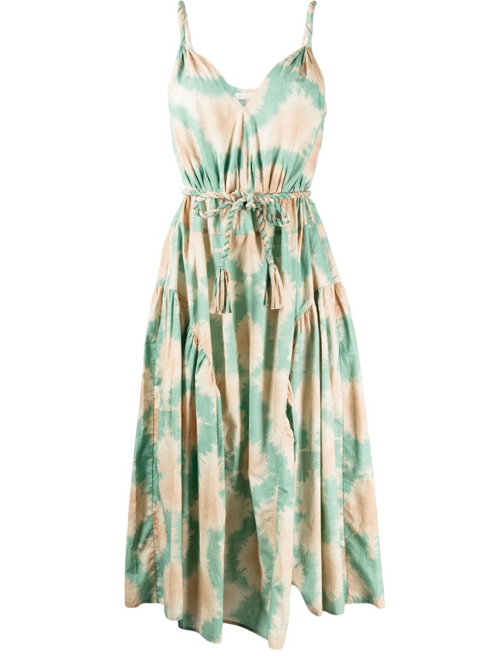 Valentina tie-dye midi dress - Orange