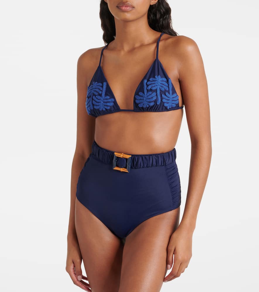 Johanna Ortiz Embroidered bikini top
