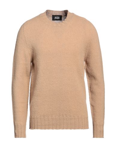 Man Sweater Beige Size 40 Wool