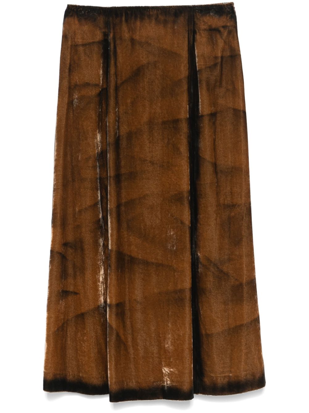 Flame midi skirt - Red
