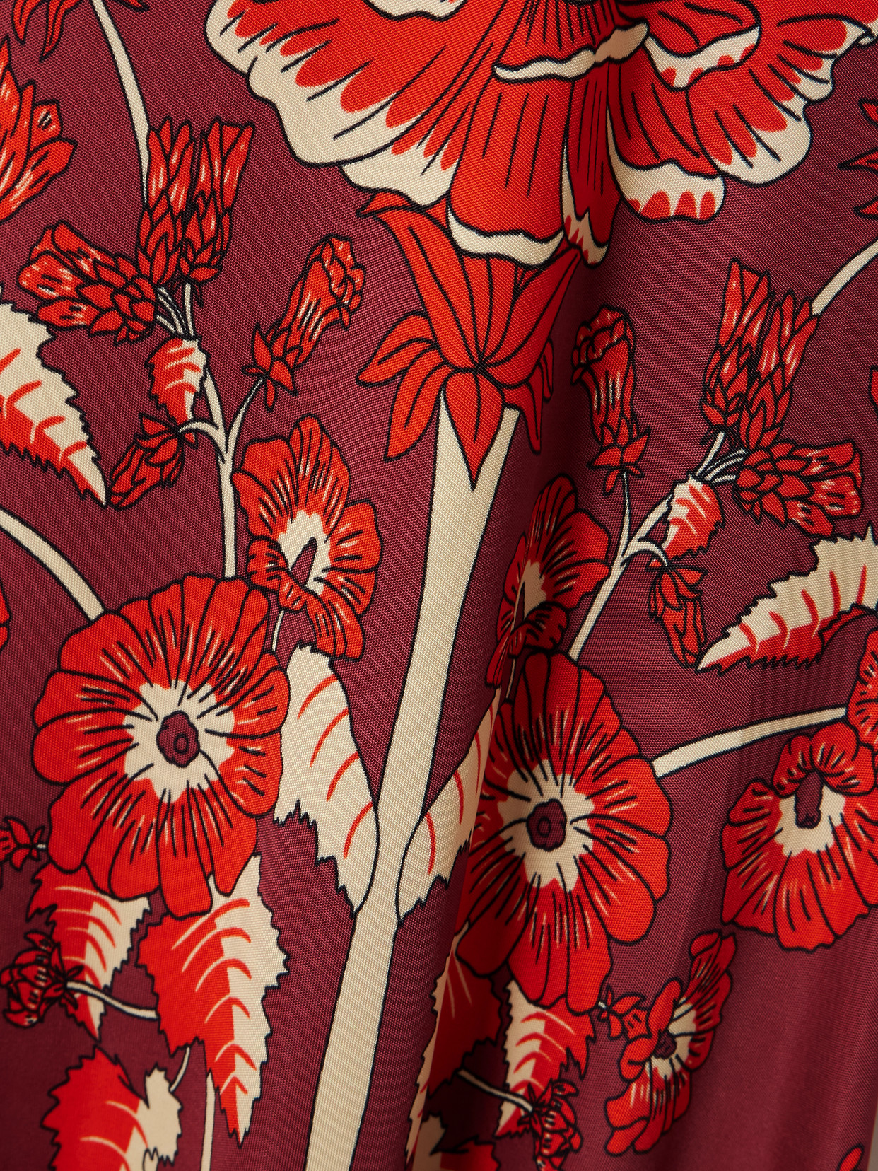Sendero De Astromelias Floral-print Stretch-jersey Maxi Dress - Red
