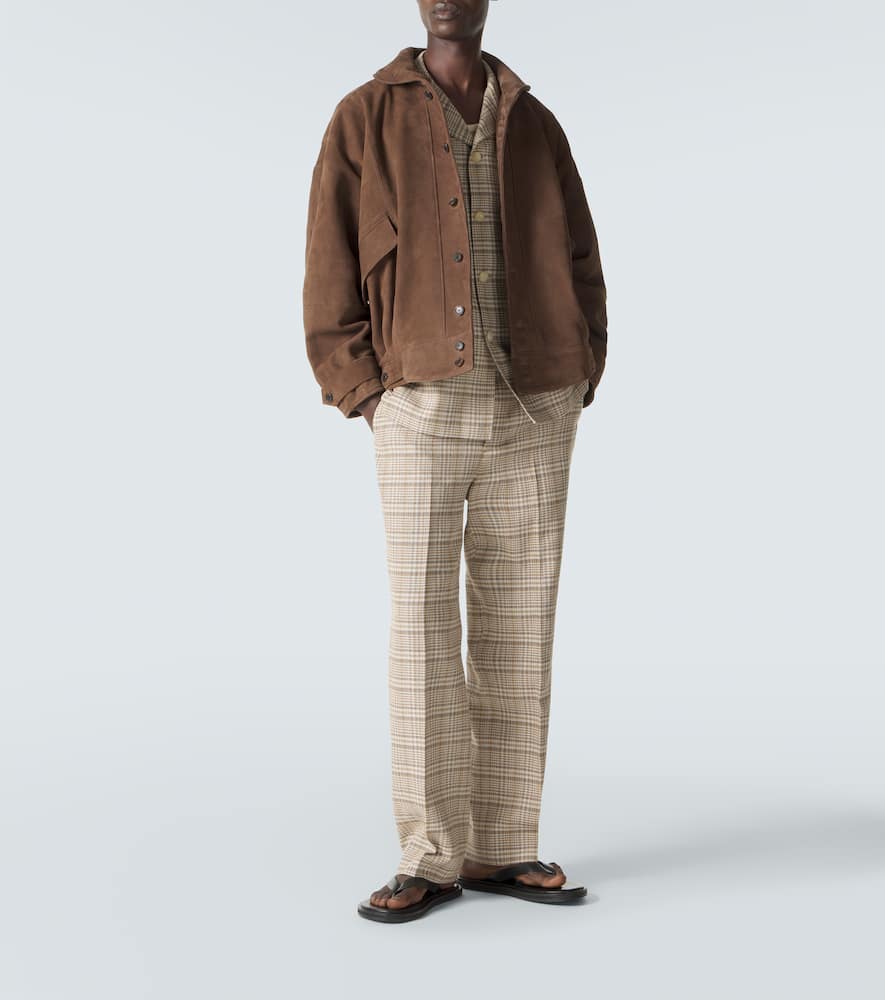Suede blouson jacket