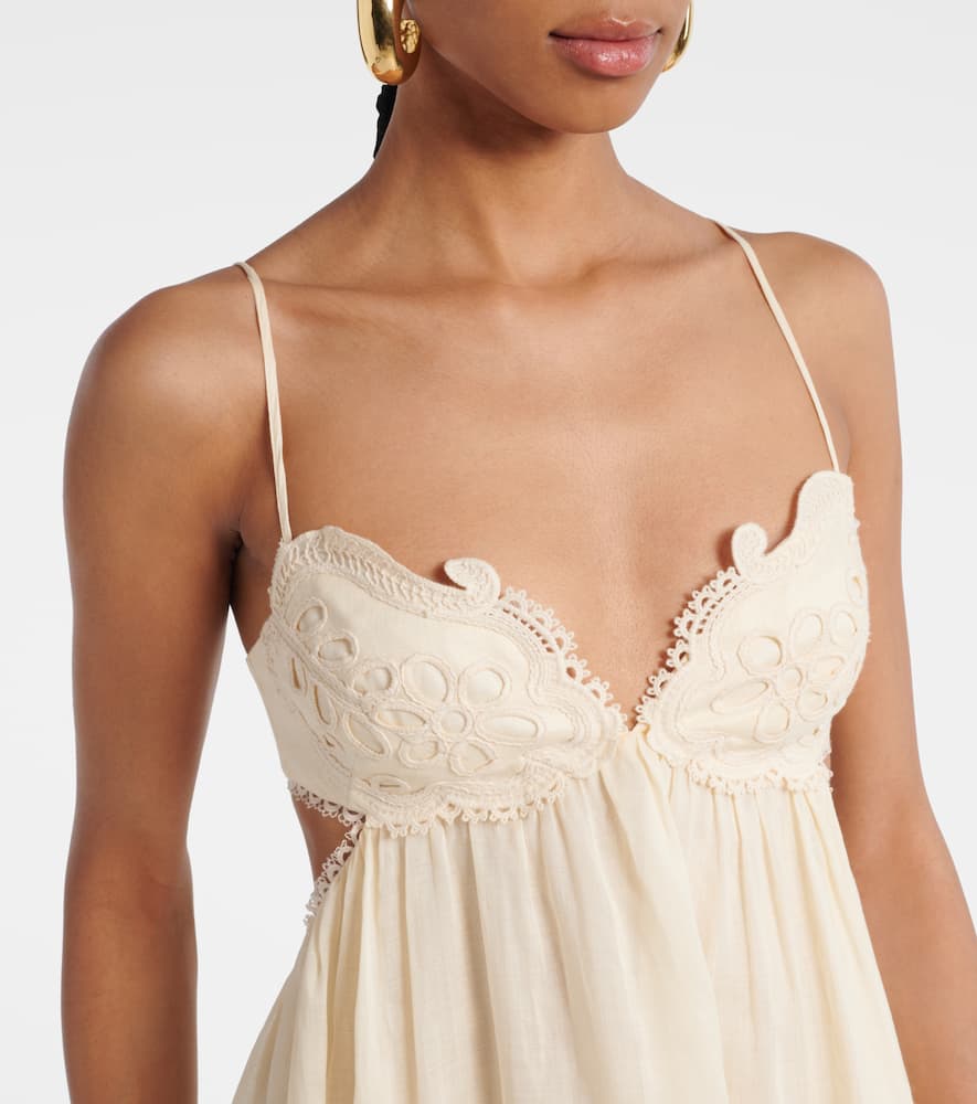Coco embroidered ramie maxi dress