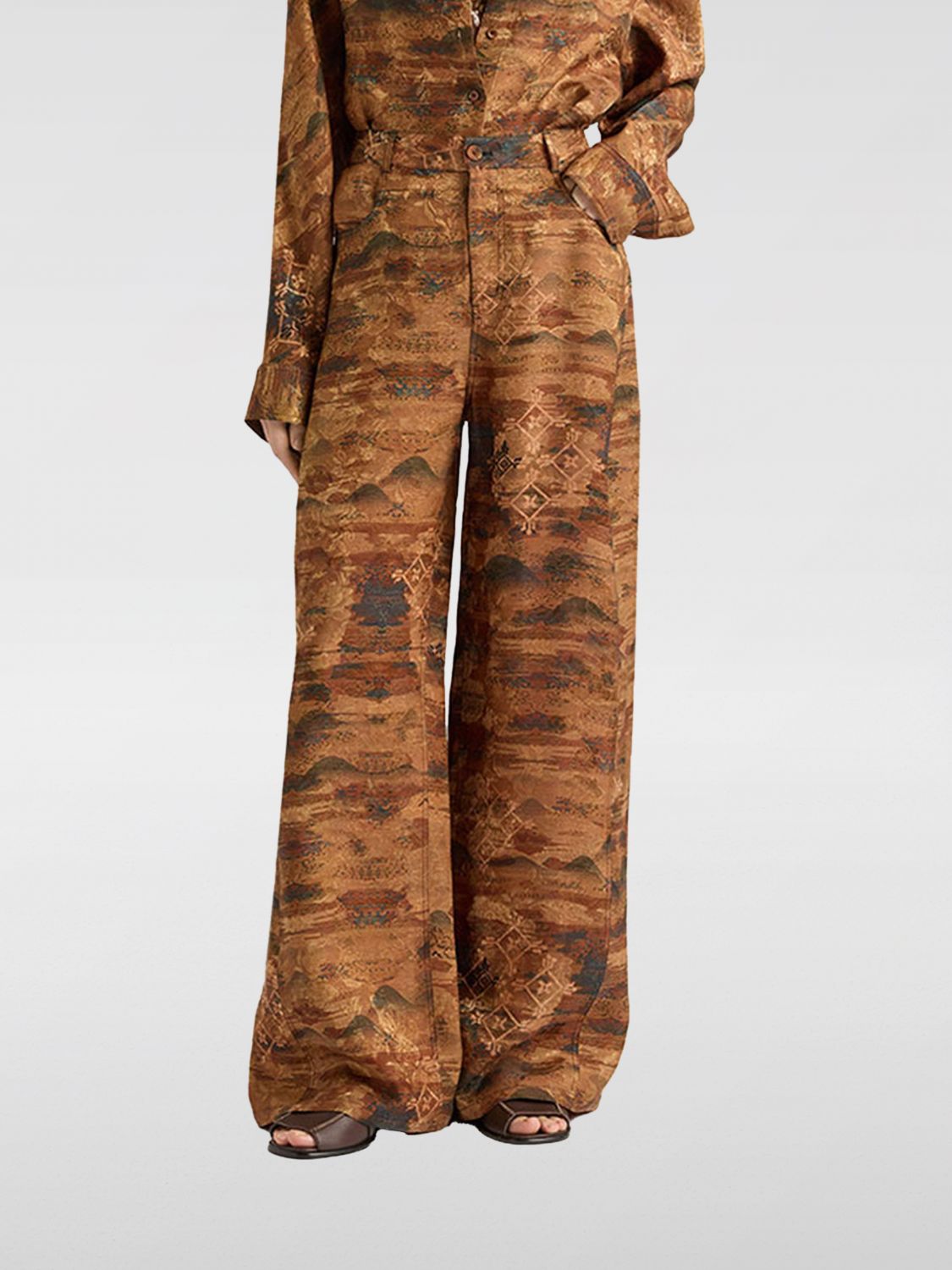 MOMONÌ Pants Woman color Brown