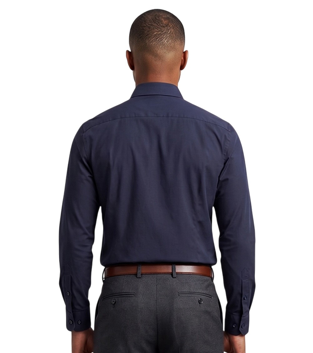 Navy Blue Solid Shirts