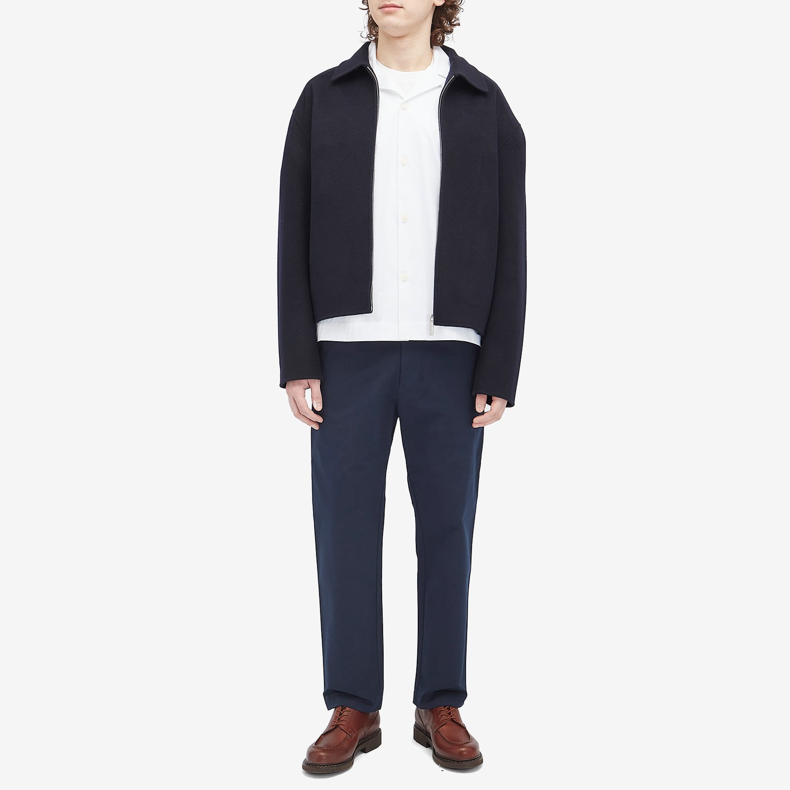 Men's Bill Slim Leg Trousers in Dark Navy