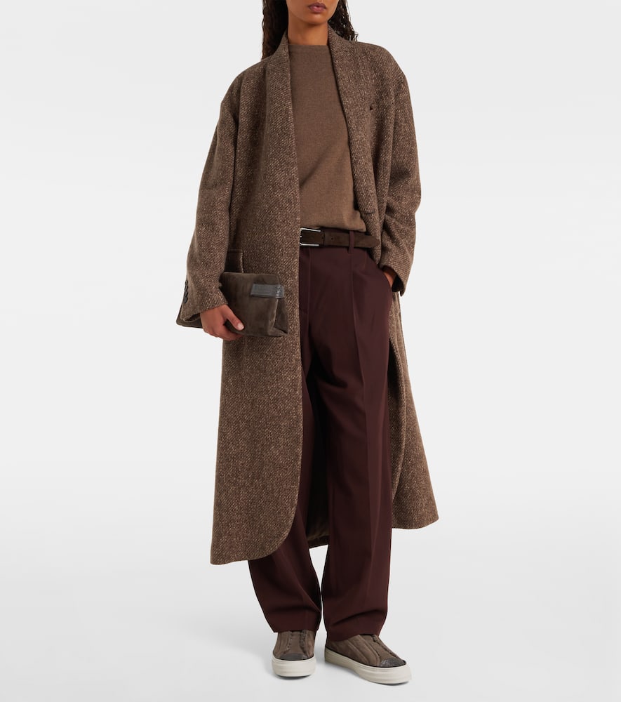 Monili suede slip-on shoes