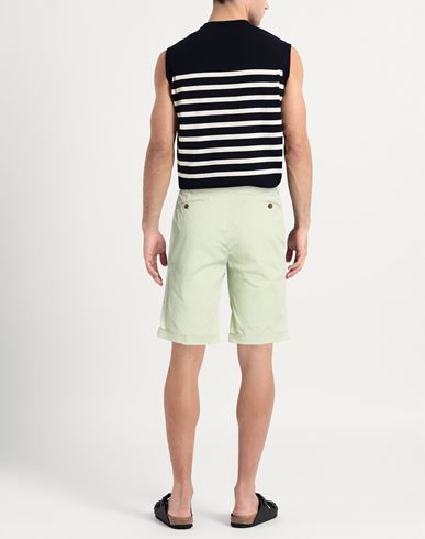 Man Shorts & Bermuda Shorts Sage green Size 40 Cotton, Elastane