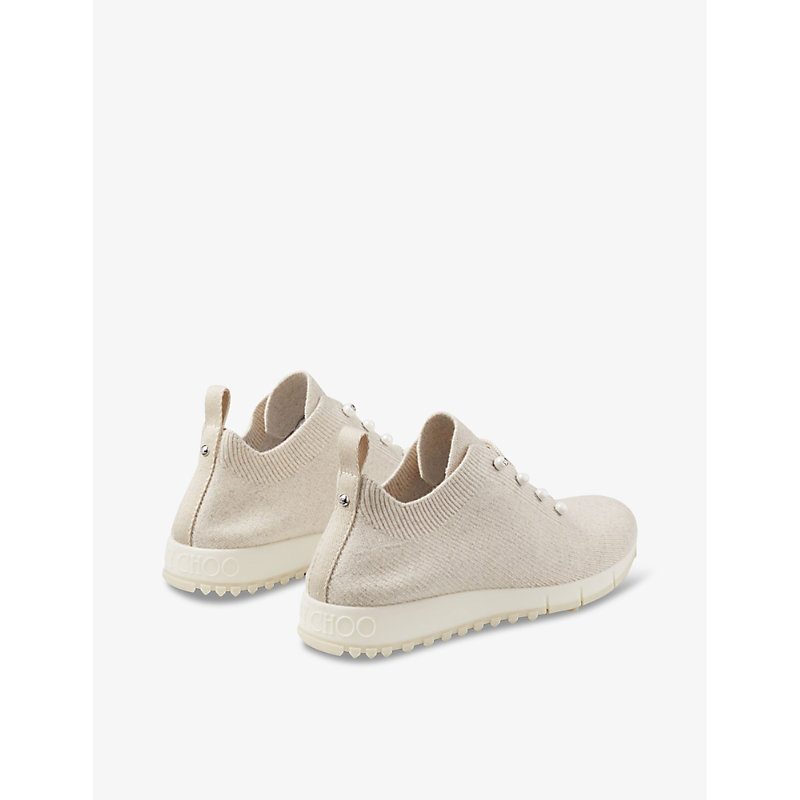 Womens X Bamboo Mix Veles Faux Pearl-embellished Low-top Knitted Trainers