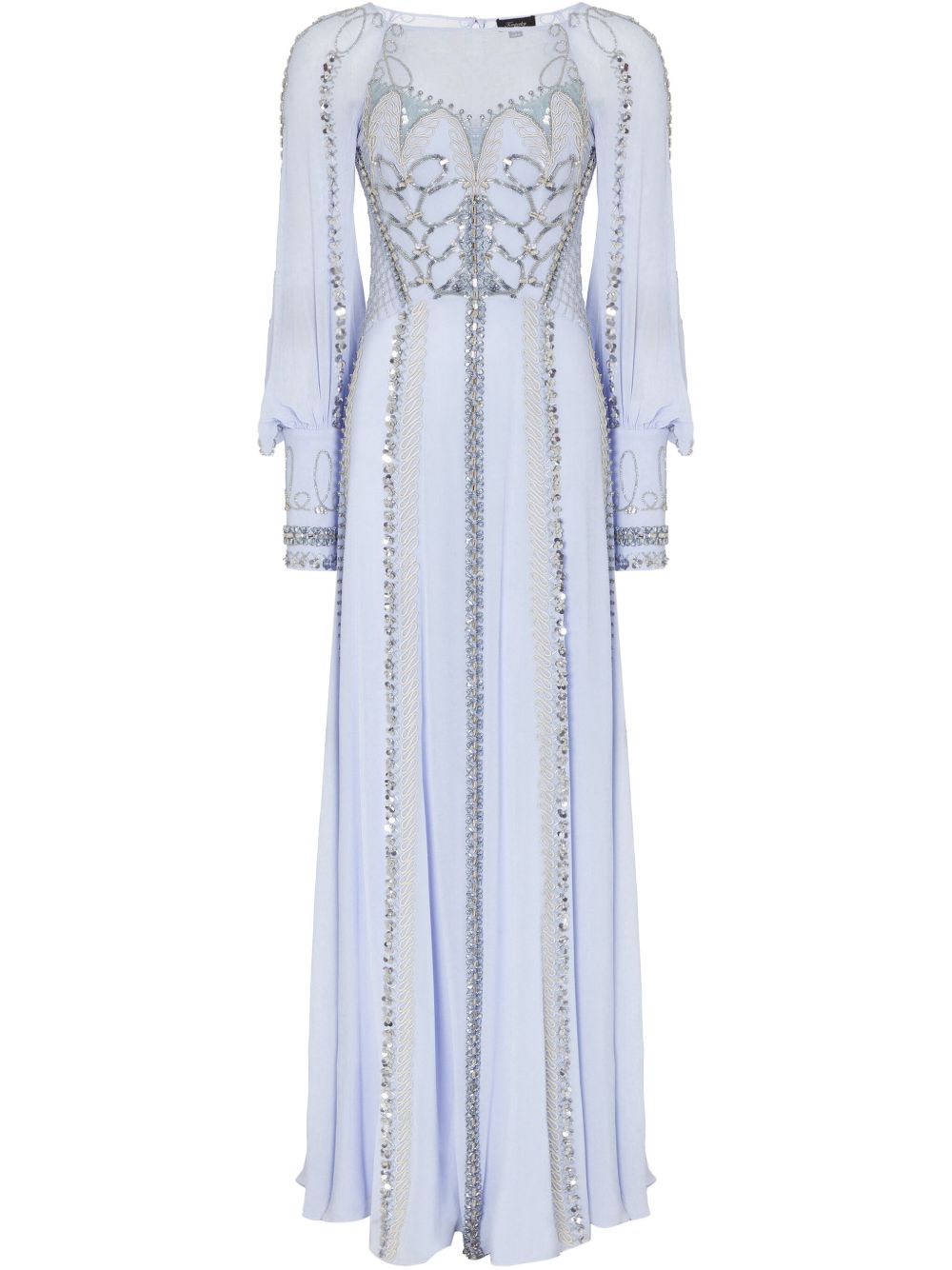 Temperley London long-sleeve maxi dress - Blue