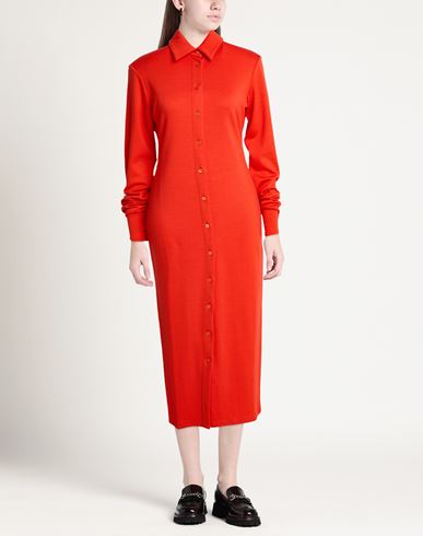 Woman Midi dress Tomato red Size XS Virgin Wool