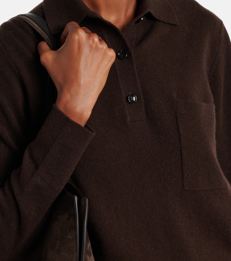 Wool and cashmere polo sweater