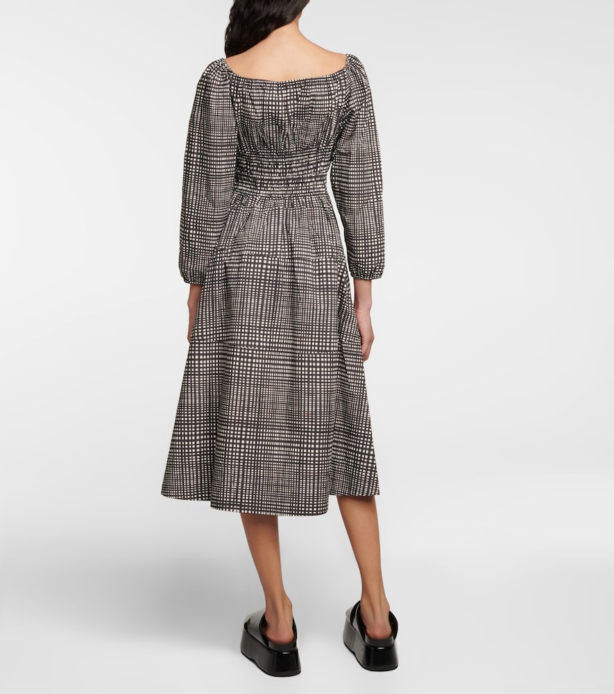 Proenza Schouler White Label checked cotton poplin midi dress