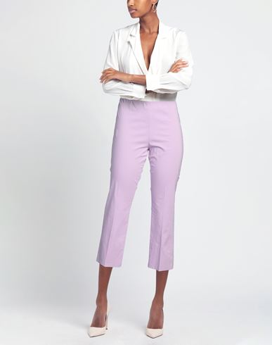 Z. o.e. Zone Of Embroidered Woman Pants Lilac Size L Viscose, Polyamide, Elastane