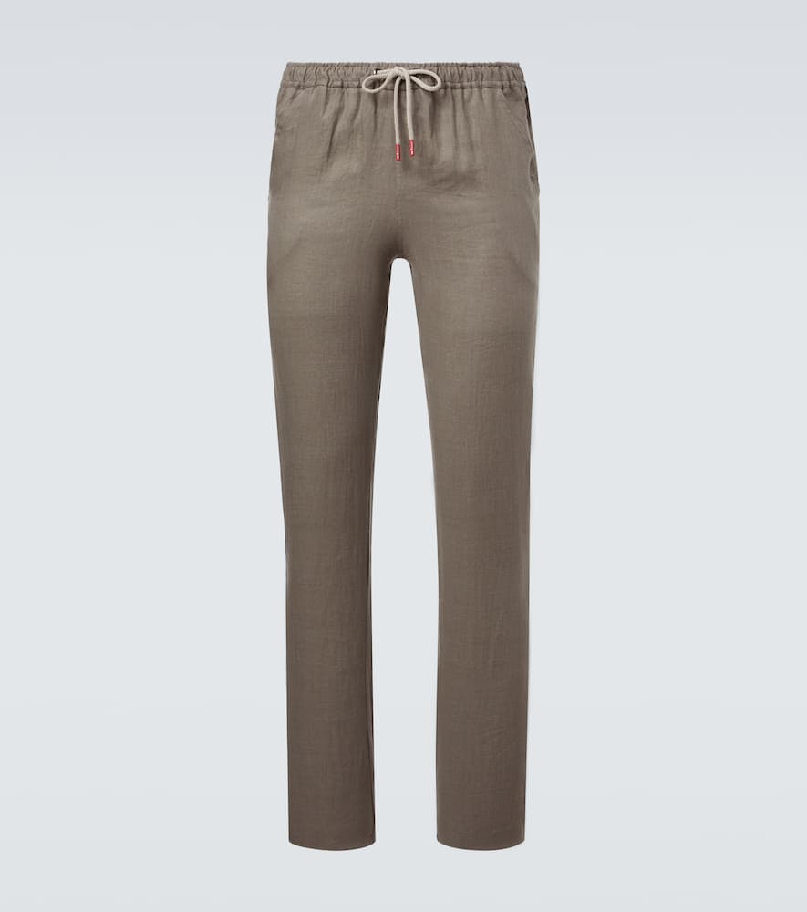 Linen slim pants