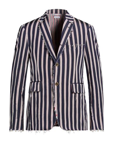 Man Blazer Navy Size 0 Silk, Cotton