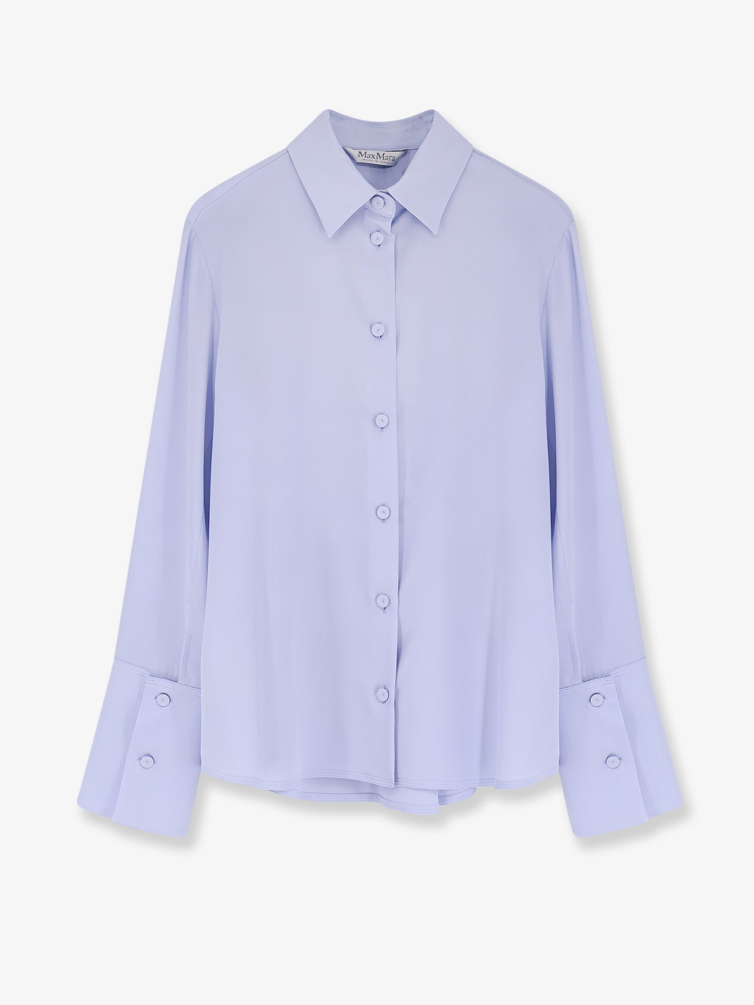 Stretch Silk Shirt — Blue