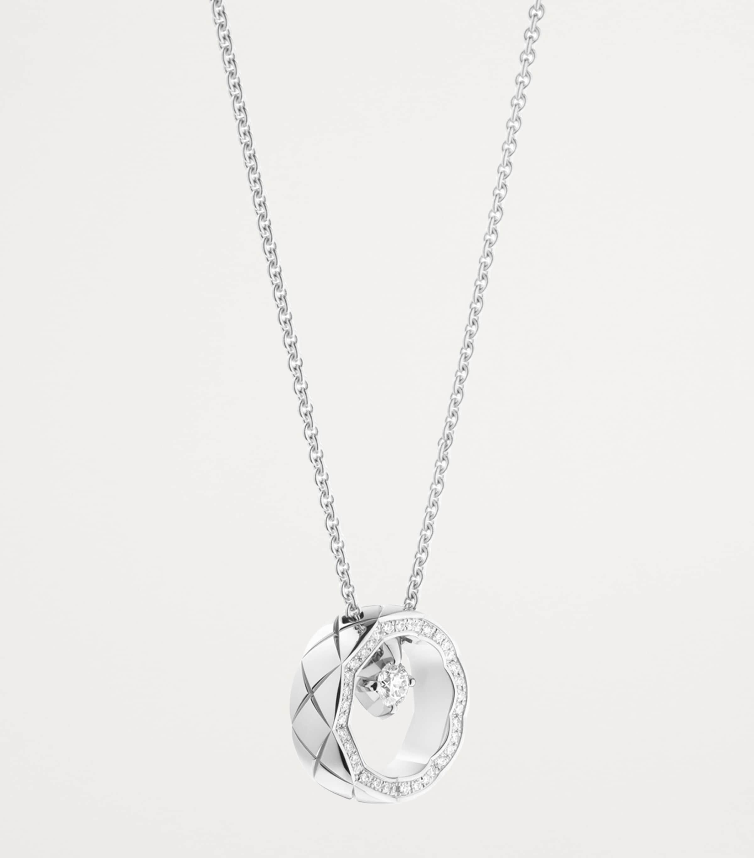 White Gold and Diamond Coco Crush Necklace