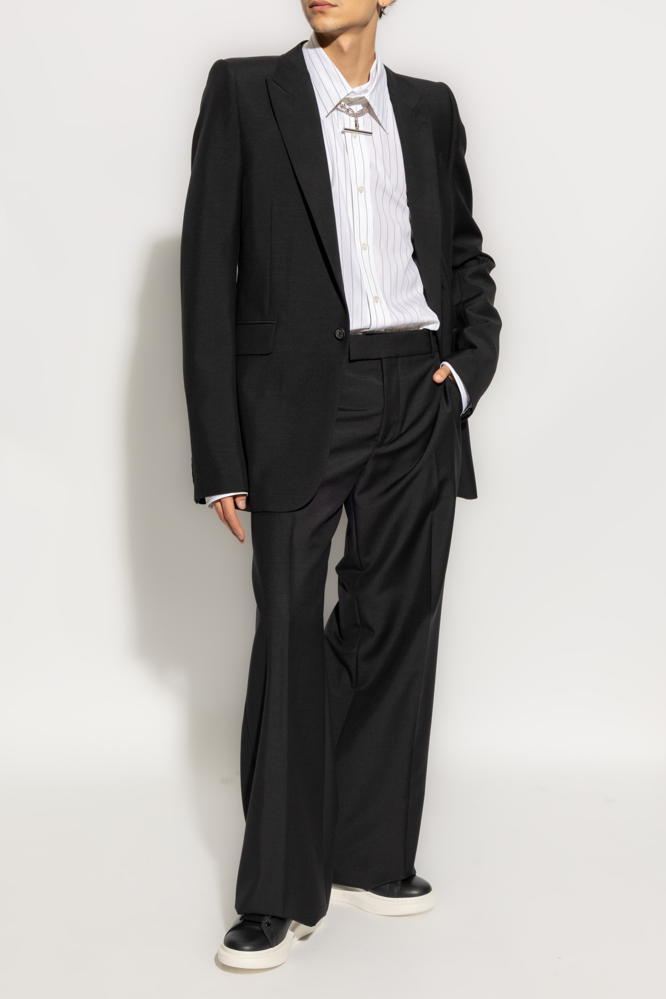 Crease Trousers, Men's, Black