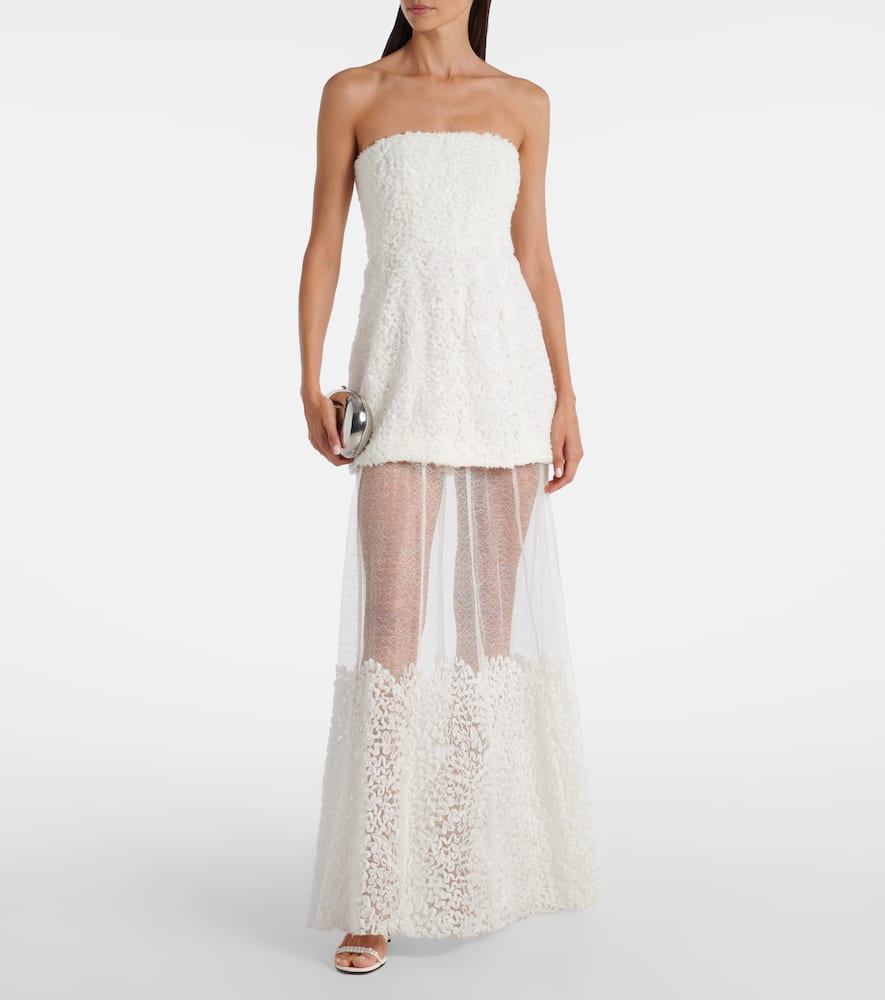 Marella chiffon bustier dress