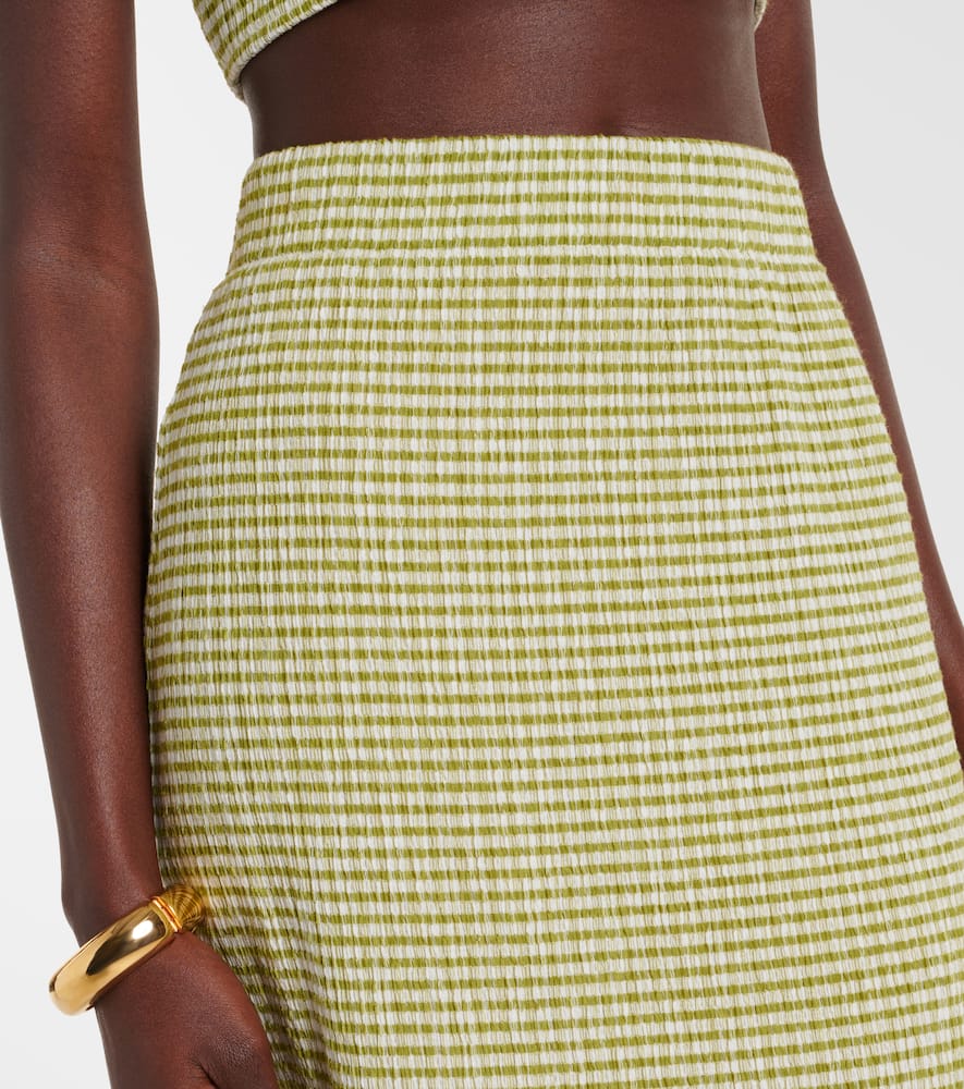 Gingham midi skirt